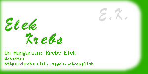 elek krebs business card
